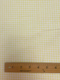 Cotton Flannel Printed Gingham- White with Yellow, Blue, or Lavender