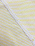 Cotton Flannel Printed Stripes - White with Yellow, Green, or Blue