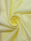 Cotton Flannel Printed Stripes - White with Yellow, Green, or Blue