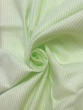 Cotton Flannel Printed Stripes - White with Yellow, Green, or Blue