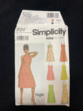 2004 Simplicity 5052 Sewing Pattern - Adult Dresses FACTORY FOLDED