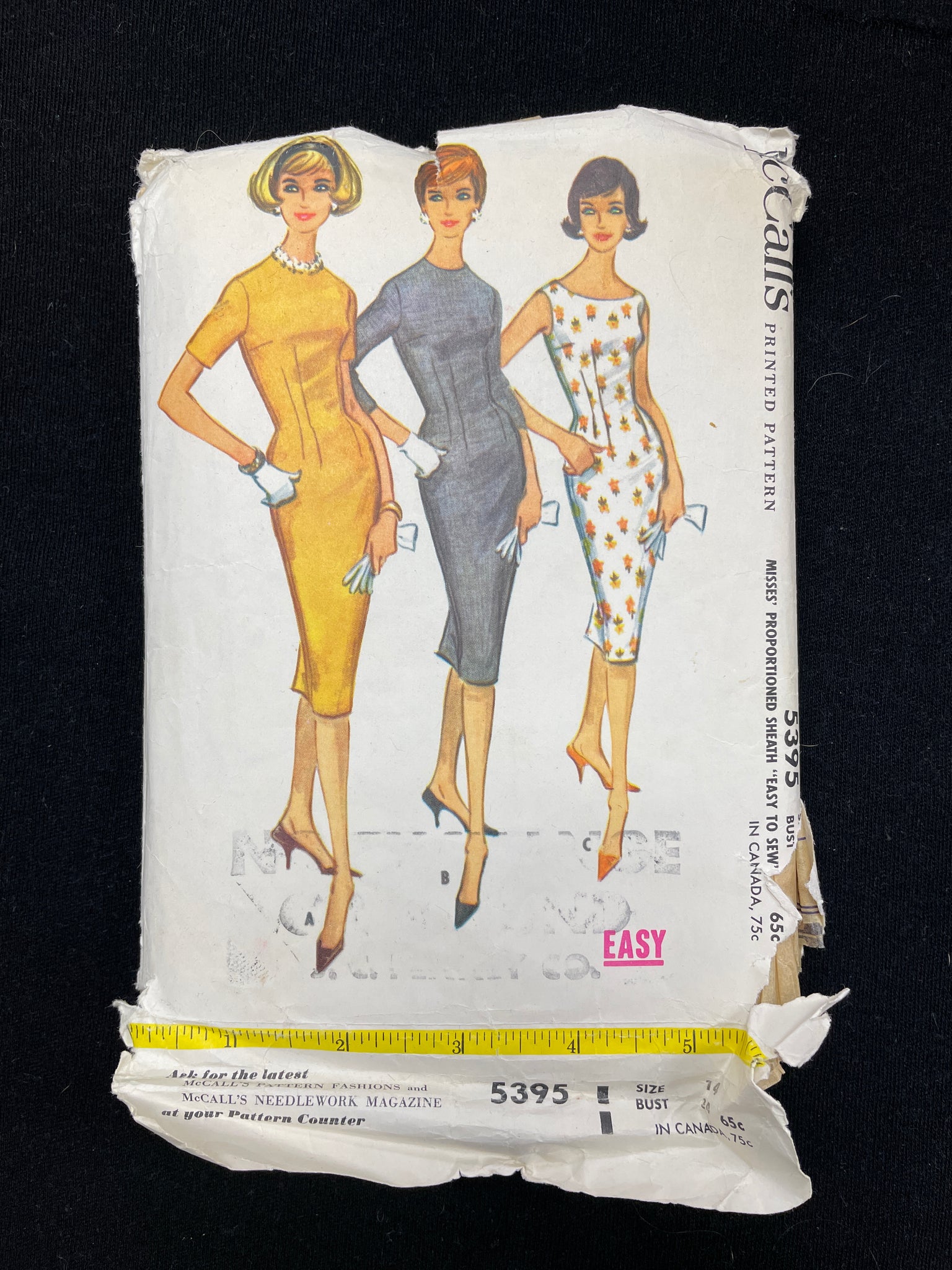 1960 McCall's 5395 Sewing Pattern - Dress