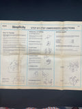 1980 Simplicity 9891 Embroidery Pattern - Flowers FACTORY FOLDED