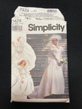 1991 Simplicity 7429 Sewing Pattern - Adult Wedding Gown and Dresses FACTORY FOLDED