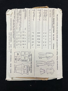 1956 McCall's 9732 Sewing Pattern - Child's Pajamas