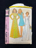 1972 McCall's 3156 Sewing Pattern - Junior's Dress
