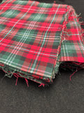 Cotton Flannel Bundle of 9" Squares - Yarn-Dyed Red, Green, and Light Blue Plaid 1 POUND
