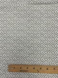 2016 1 1/4 YD Cotton Duck - Dark Beige and White Concentric Diamonds