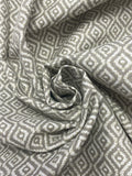 2016 1 1/4 YD Cotton Duck - Dark Beige and White Concentric Diamonds