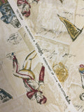 Cotton Duck - Vintage Sports Graphics and Postcards on Mottled Cream