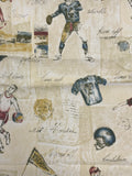 Cotton Duck - Vintage Sports Graphics and Postcards on Mottled Cream