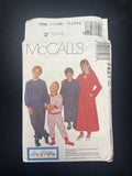 1994 McCall's 7427 Sewing Pattern - Children's Bathrobe and Pajamas FACTORY FOLDED