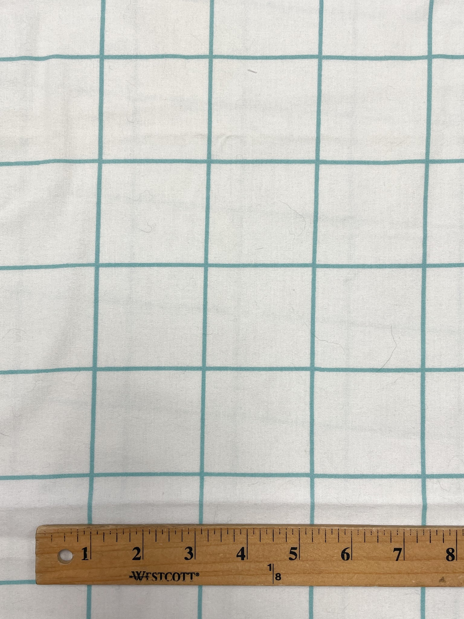 1 1/4 YD Cotton Brushed Printed Plaid Vintage - Creative Grid (Design Wall)