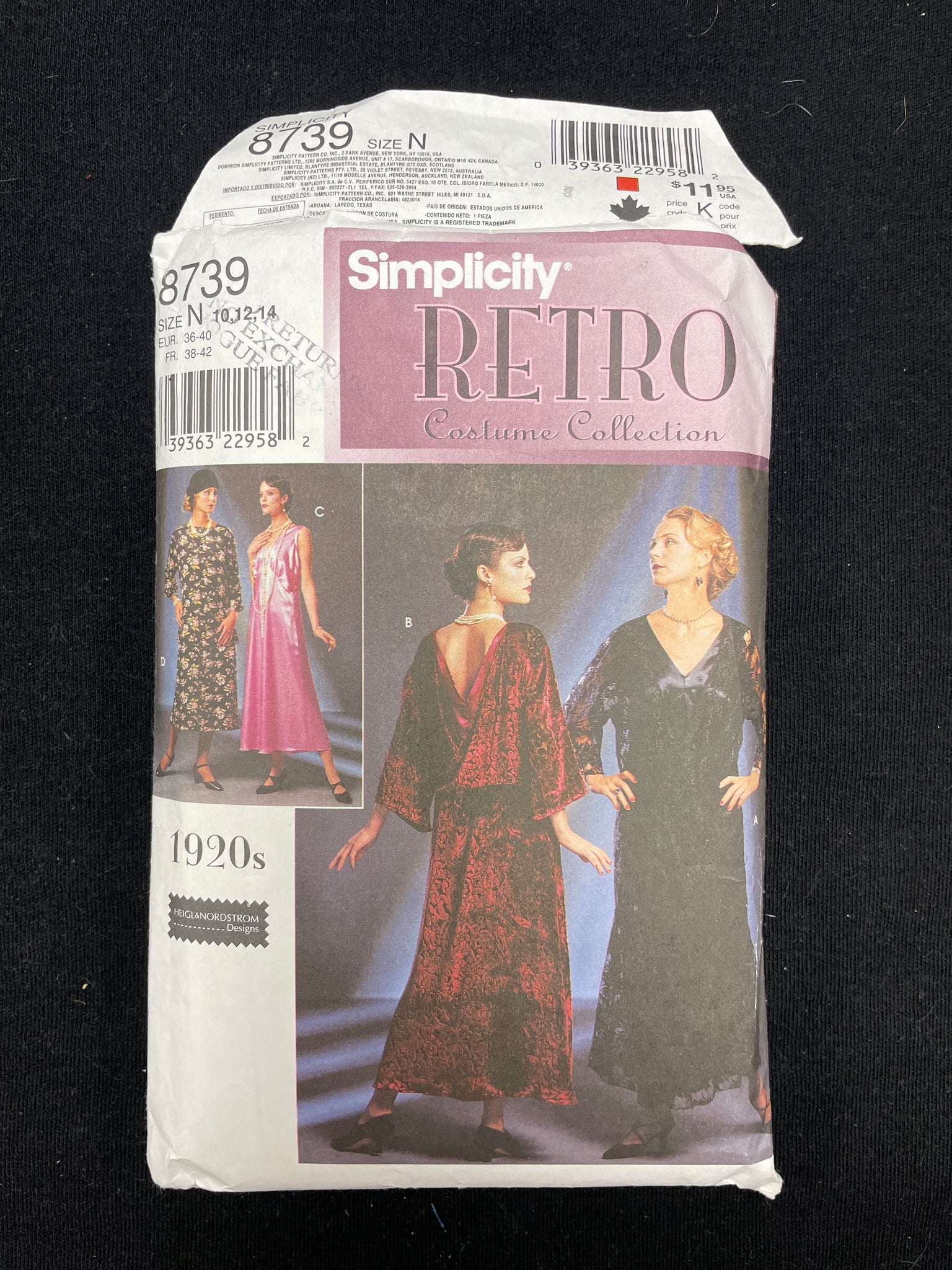 1920s Simplicity 8739 Sewing Pattern - Dresses