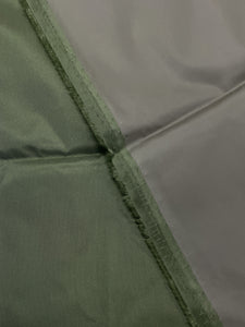 1 YD Waterproof Polyester Taffeta - Dark Army Green with Black Backing
