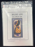 1998 Embroiery Pattern and Canvas - "Halloween Girl"