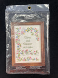 1984 Embroiery Kit - Wedding Names and Date with Flowers