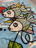 Cotton Batik Panel - Fish