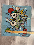Cotton Batik Panel - Fish