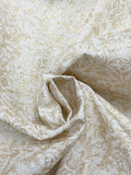 Quilting Cotton - White with Metallic Gold