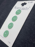 Buttons Plastic Set of 4 Vintage - Matte Green
