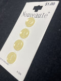 Buttons Plastic Set of 4 Vintage - Cream