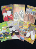 1982 Crochete Patterns Set of 5- Various Baby Shoes