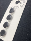 Buttons Plastic Set of 4 Vintage - Shiny Black