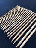 Knitting Needles Bamboo 9 1/2" - Bundle of 11 sizes