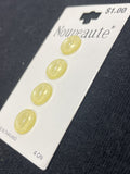 Buttons Plastic Set of 4 Vintage - Clear Yellow with Marquise Centers