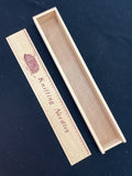 Wood Knitting Needles Box - Slide Top