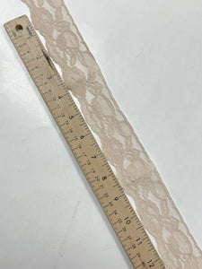 4 5/8 YD Synthetic Floral Lace Trim - Taupe