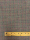 1 3/4 YD Polyester Stretch Yarn-Dyed Plaid - Dark Red, Green, Black, Brown, and Beige