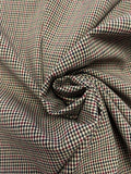 1 3/4 YD Polyester Stretch Yarn-Dyed Plaid - Dark Red, Green, Black, Brown, and Beige