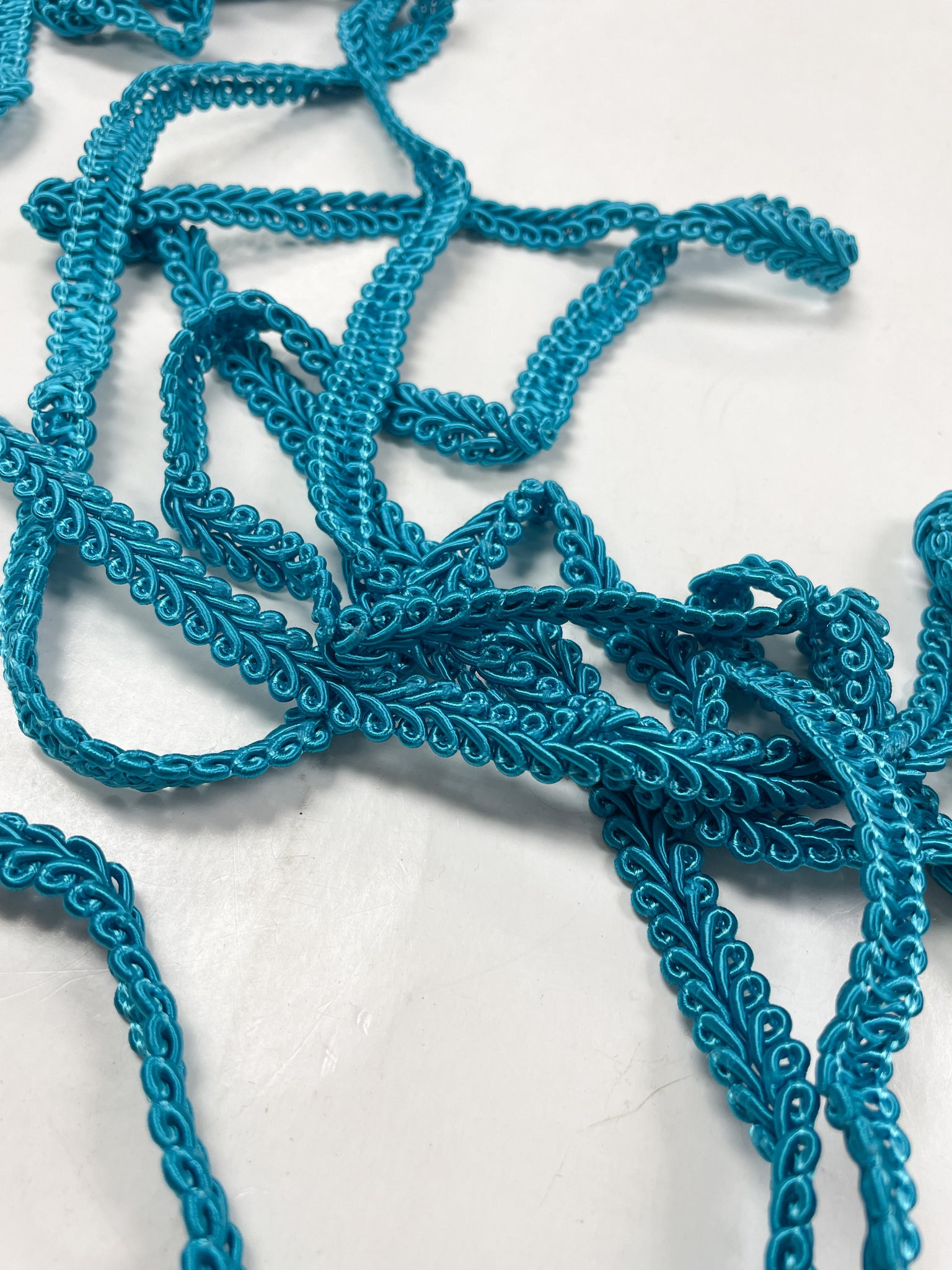 3 2/3 YD Gimp Trim-by-the-Yard - Turquoise