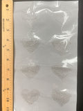 Iron-On Rhinestones Set of 8 or 12 - Hearts