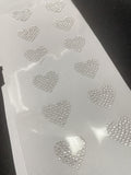 Iron-On Rhinestones Set of 16 - Hearts