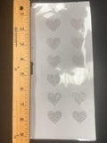 Iron-On Rhinestones Set of 16 - Hearts