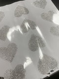 Iron-On Rhinestones Set of 8 or 12 - Hearts