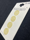 Buttons Plastic Set of 4 Vintage - Cream