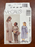 1991 McCall's 5698 Sewing Pattern - Child's Nightgown, Slippers and Doll Nightgown FACTORY FOLDED