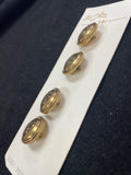 Buttons Metal Set of 4 Vintage - Brass with Anchors