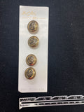 Buttons Metal Set of 4 Vintage - Brass with Anchors