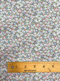 Quilting Cotton Vintage - Small Blue and Pink Flowers