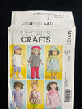 2010 McCall's 6137 Sewing Pattern - 18" Doll Clothes FACTORY FOLDED