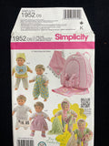 2012 Simplicity 1952 Sewing Pattern - 15" Doll Clothes and Accessories FACTORY FOLDED