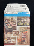 2014 Simplicity 1343 Sewing Pattern - Table Accessories, Stuffed Pumpkins and Fabric Baskets FACTORY FOLDED