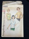 1960's Simplicity 4523 Sewing Pattern - Blouses