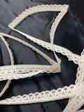 2 YD Polyester Pleated Lace Trim - Off White