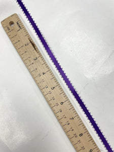 5 YD Polyester Double Satin Picot Ribbon - Royal Purple